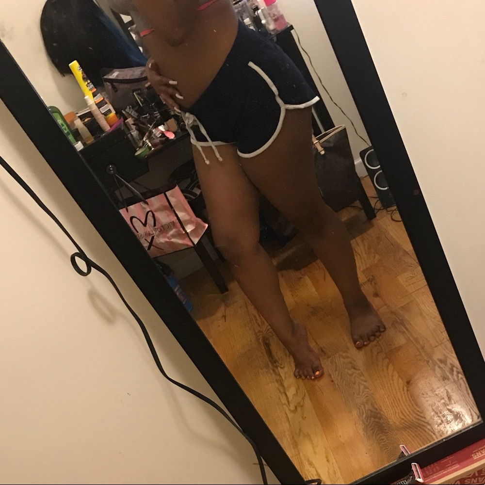 Blue shorts with white Lining